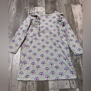 Tea Collection Girls Ruffle Sleeve A-line Umbrella Rainbow Size 10 Ballet Dress